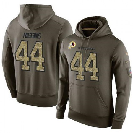 NFL Men's Washington Redskins #44 John Riggins Stitched Green Olive Salute To Service KO Performance Hoodie