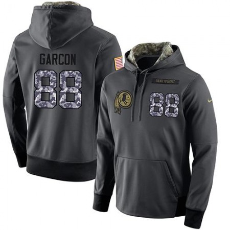 NFL Men's Washington Redskins #88 Pierre Garcon Stitched Black Anthracite Salute to Service Player Performance Hoodie