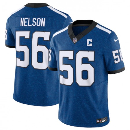 Men's Indianapolis Colts #56 Quenton Nelson Royal 2023 F.U.S.E. Indiana Nights Limited Stitched Football Jersey Men's Indianapolis Colts #56 Quenton Nelson Royal 2023 F.U.S.E. Indiana Nights Limited Stitched Football Jersey