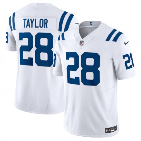 Men's Indianapolis Colts #28 Jonathan Taylor White 2023 F.U.S.E Vapor Untouchable Stitched Football Jersey Men's Indianapolis Colts #28 Jonathan Taylor White 2023 F.U.S.E Vapor Untouchable Stitched Football Jersey