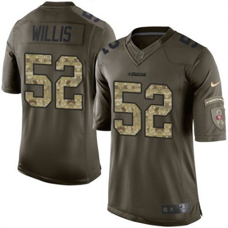 49ers #52 Patrick Willis Green Men's Stitched NFL Limited Salute to Service Jersey