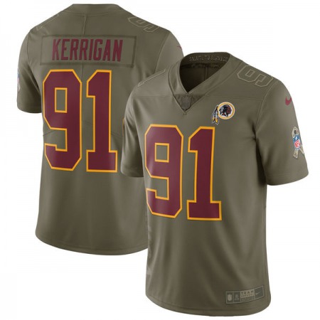Men's Washington Redskins #91 Ryan Kerrigan Olive Salute to Service Limited Stitched NFL Jersey