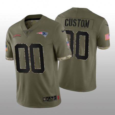 Men's New England Patriots ACTIVE PLAYER Custom Olive 2022 Salute To Service Limited Stitched Jersey Men's New England Patriots ACTIVE PLAYER Custom Olive 2022 Salute To Service Limited Stitched Jersey